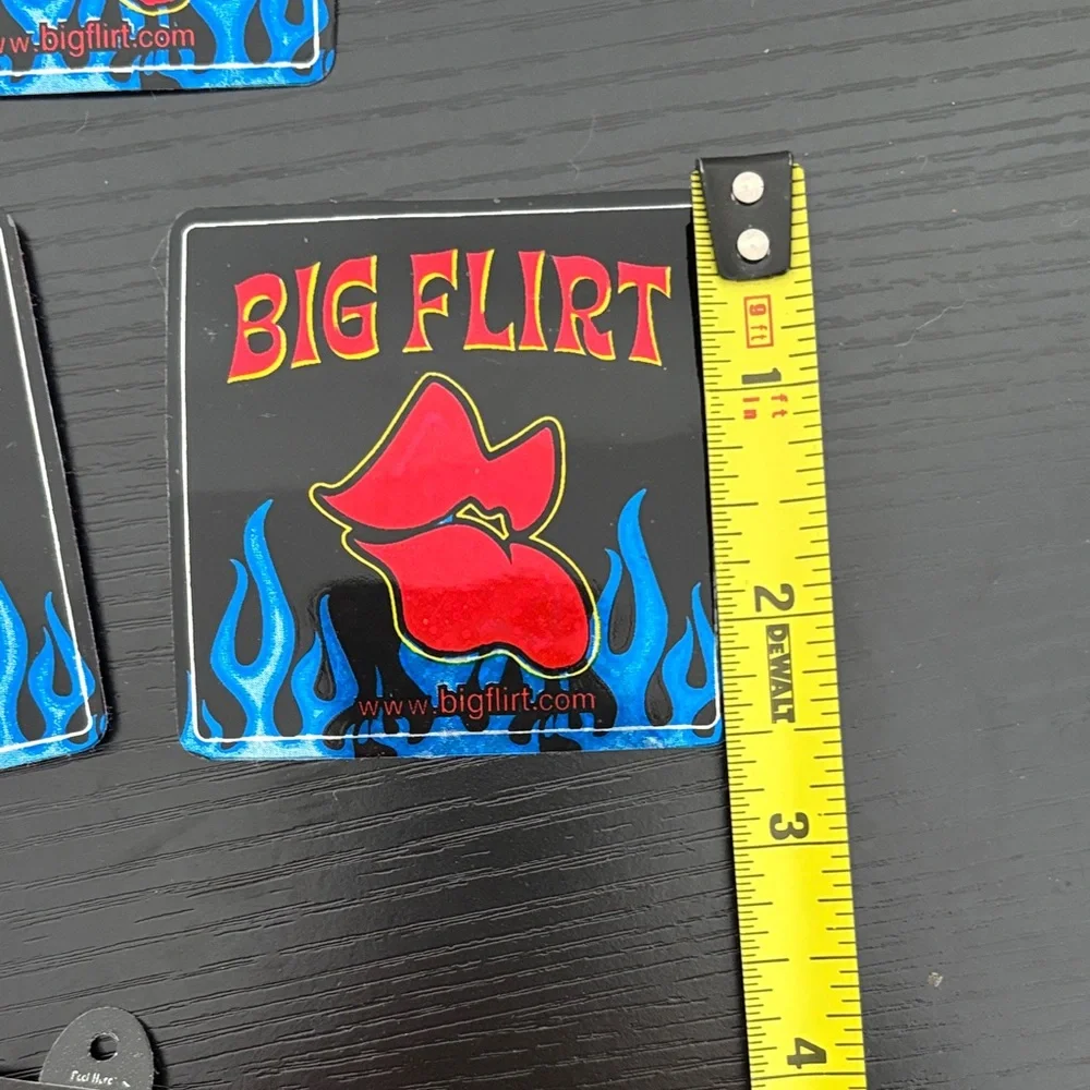 Vintage Y2K Big Flirt Red and Blue Stickers - Picture 13 of 13